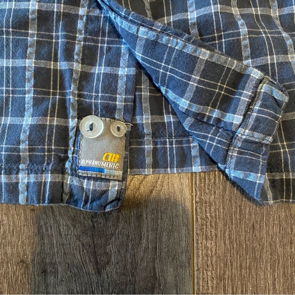 Vintage Alphanumeric button down long sleeve plaid shirt - Picture 6 of 11